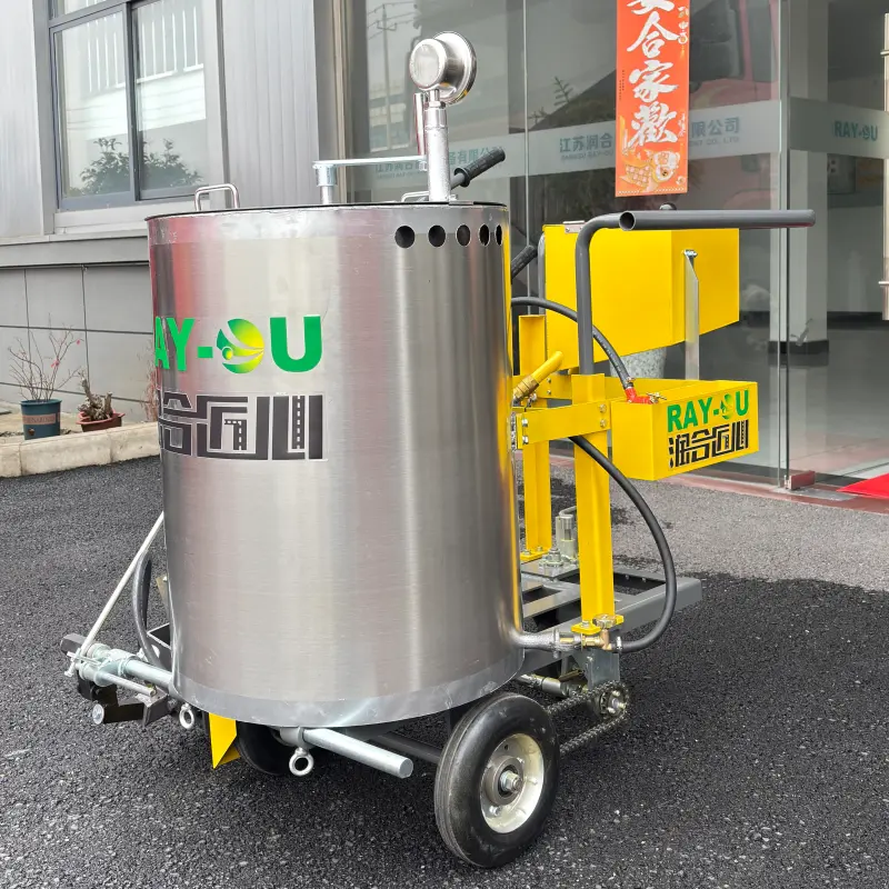 HRMM-1T Manual push thermoplastic road marking machine with integrated melter